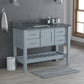 USA Patriot 48 Inch Gray Bathroom Vanity - Starry Counter - P48G-STARRY