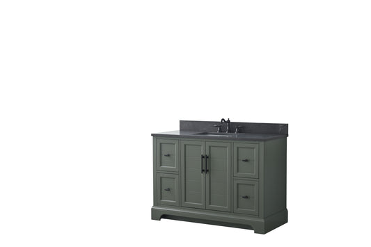 48 Inch Single Sink Bathroom Vanity in Vintage Green with Marble Countertop & Backsplash - Vanity Art VA5048-VG