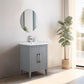 20 Inch Single Sink Bathroom Vanity in Cashmere Gray with Ceramic Top - Vanity Art VA9020-G