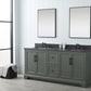 72 Inch Double Sink Bathroom Vanity in Vintage Green with Marble Countertop & Backsplash - Vanity Art VA5072-DVG