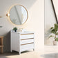 36 Inch Single Sink Bathroom Vanity in White with Marble Countertop - Vanity Art VA8036-W