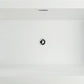 67 Inch Freestanding White Acrylic Bathtub with Overflow And Pop-Up Drain - Vanity Art VA6817-L-BN