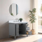 36 Inch Single Sink Bathroom Vanity in Cashmere Gray with Marble Countertop - Vanity Art VA9036-G