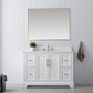 48 Inch Single Sink Bathroom Vanity in White with Marble Countertop & Backsplash - Vanity Art VA5048-W