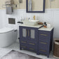 36 Inch Single Sink Bathroom Vanity in Blue with Marble Countertop - Vanity Art VA3124-36B