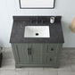 36 Inch Single Sink Bathroom Vanity in Vintage Green with Marble Countertop & Backsplash - Vanity Art VA5036-VG