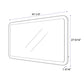 Rectangular 47.5 Inch x 27.5 Inch LED Mirror with Touch Sensor - Vanity Art VA59R