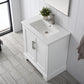 30 Inch Single Sink Bathroom Vanity in White with Ceramic Sink and Countertop - Vanity Art VA5030-W