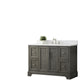 48 Inch Single Sink Bathroom Vanity in Gray with Marble Countertop & Backsplash - Vanity Art VA5048-SG