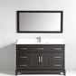 60 Inch Single Sink Bathroom Vanity in Espresso with White Marble Countertop - Vanity Art VA1060SE