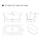 Freestanding Solid Surface Resin Matte Bathtub 61 Inch x 30.5 Inch - Vanity Art VA6916-MS