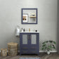 30 Inch Single Sink Bathroom Vanity in Blue with Ceramic Countertop - Vanity Art VA3030B