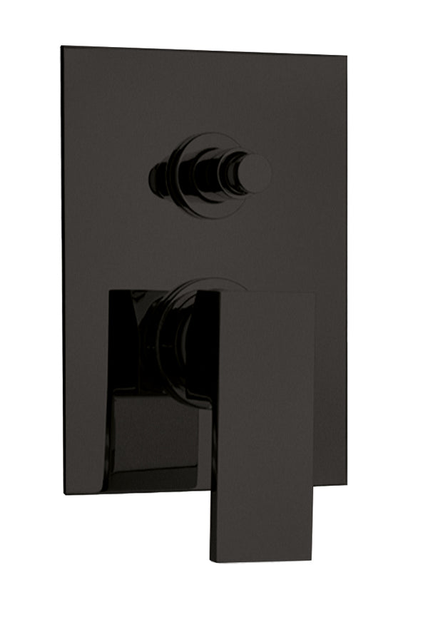 LaToscana QUBL788 QUADRO Pressure Balance Tub and Shower Set TRIM in Matte Black