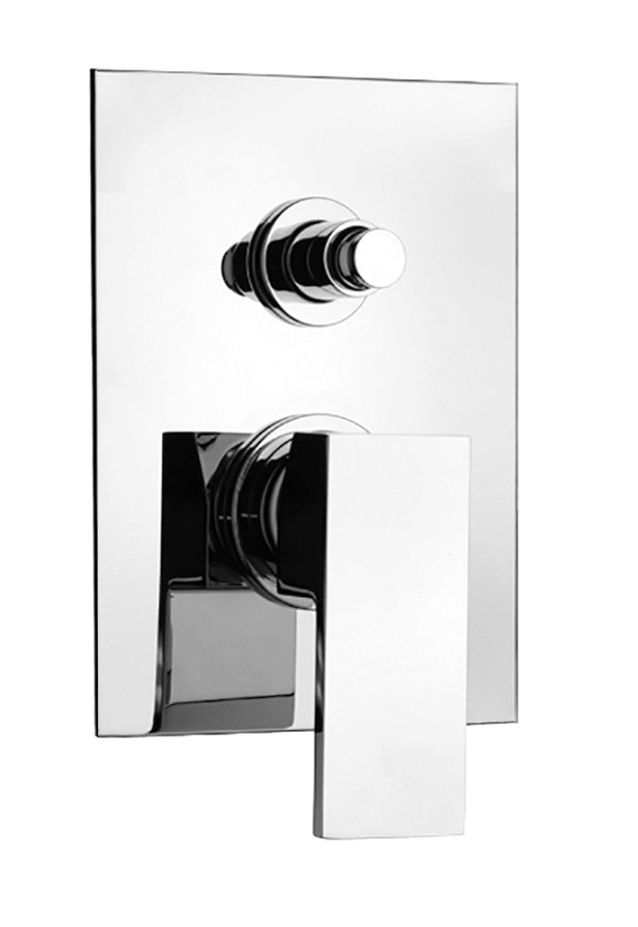 LaToscana QUCR788 QUADRO Pressure Balance Tub and Shower Set TRIM in Polished Chrome