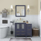 36 Inch Single Sink Bathroom Vanity in Blue with Marble Countertop - Vanity Art VA3124-36B