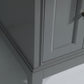 30 Inch Single Sink Bathroom Vanity in Gray with White Marble Countertop - Vanity Art VA1030G