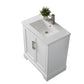 30 Inch Single Sink Bathroom Vanity in White with Ceramic Sink and Countertop - Vanity Art VA5030-W