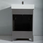 30 Inch Single Sink Bathroom Vanity in Gray with White Marble Countertop - Vanity Art VA1030G