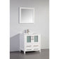 30 Inch Single Sink Bathroom Vanity in White with Ceramic Countertop - Vanity Art VA3030W