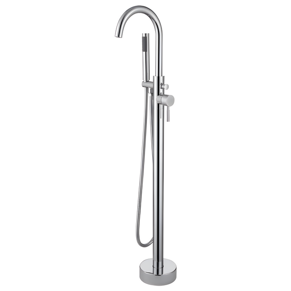 Floor Mounted Round Bathtub Filler - Chrome (RA-9213CR)