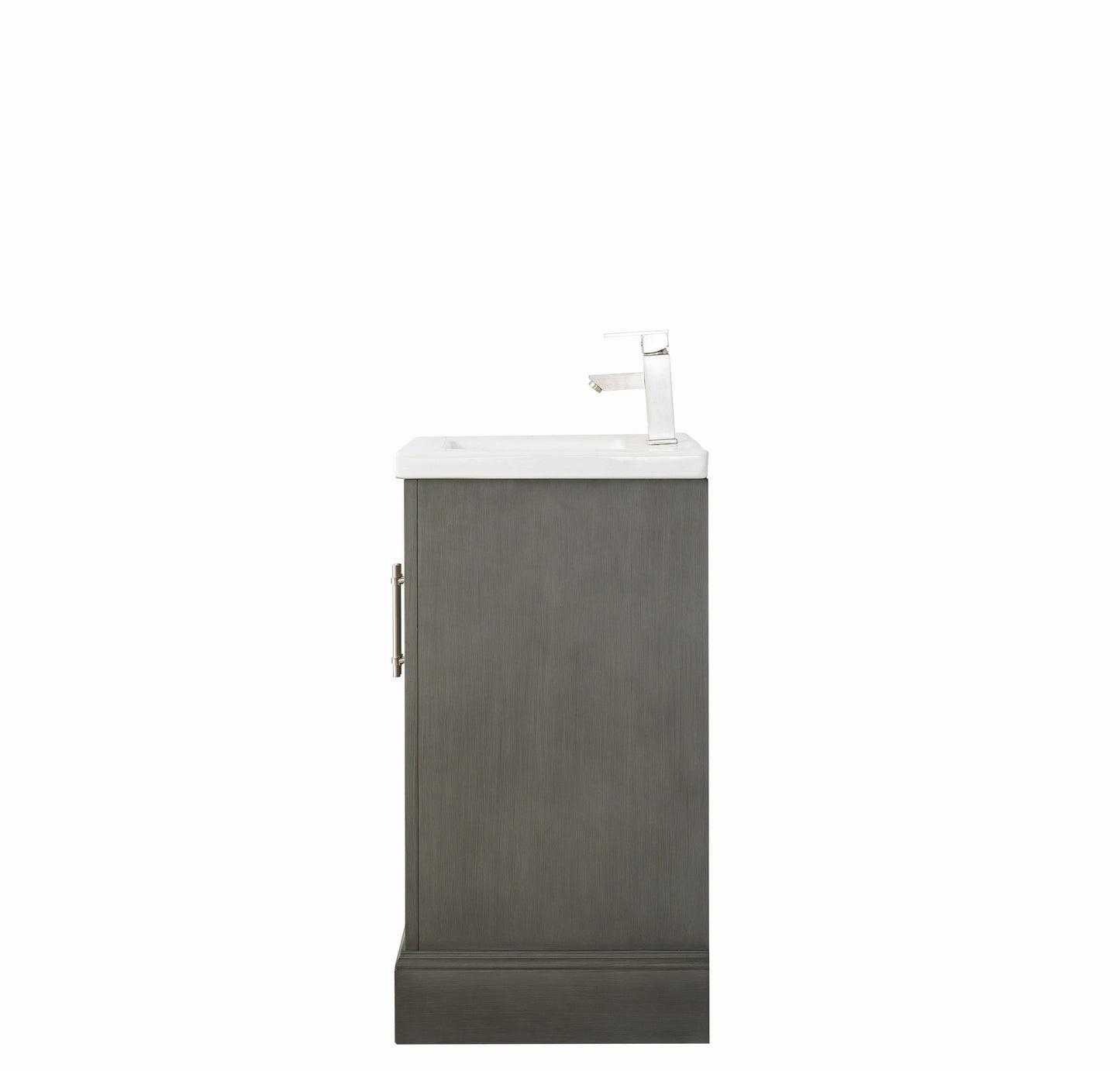 30 Inch Single Sink Bathroom Vanity in Gray with Ceramic Sink and Countertop - Vanity Art VA5030-SG