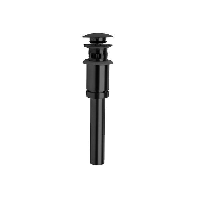 LaToscana RDBL945 Round Push Down Pop-Up Drain in Matte Black