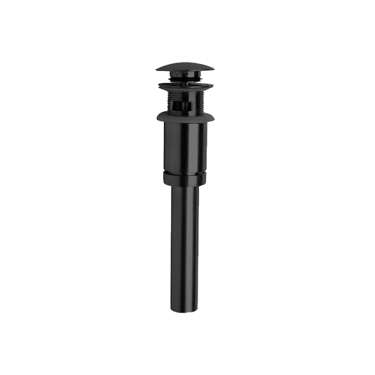 LaToscana RDBL945 Round Push Down Pop-Up Drain in Matte Black