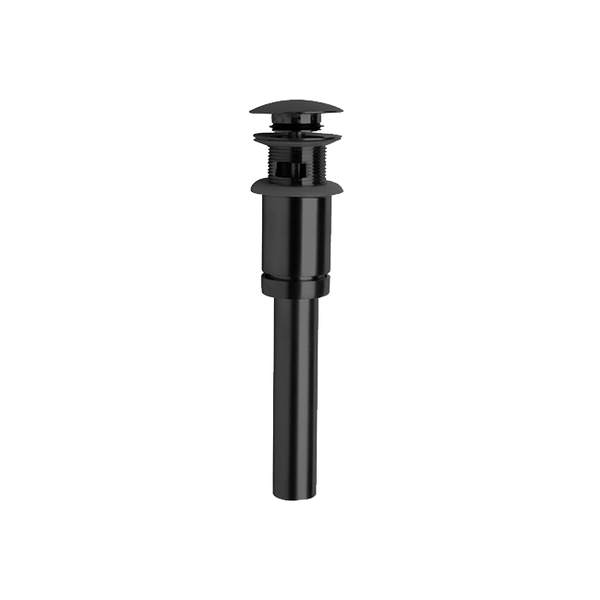 LaToscana RDBL945 Round Push Down Pop-Up Drain in Matte Black