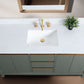 60 Inch Single Sink Bathroom Vanity in Vintage Green with Marble Countertop - Vanity Art VA8060-SVG