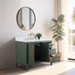 42 Inch Single Sink Bathroom Vanity in Vintage Green with Marble Countertop - Vanity Art VA9042-VG