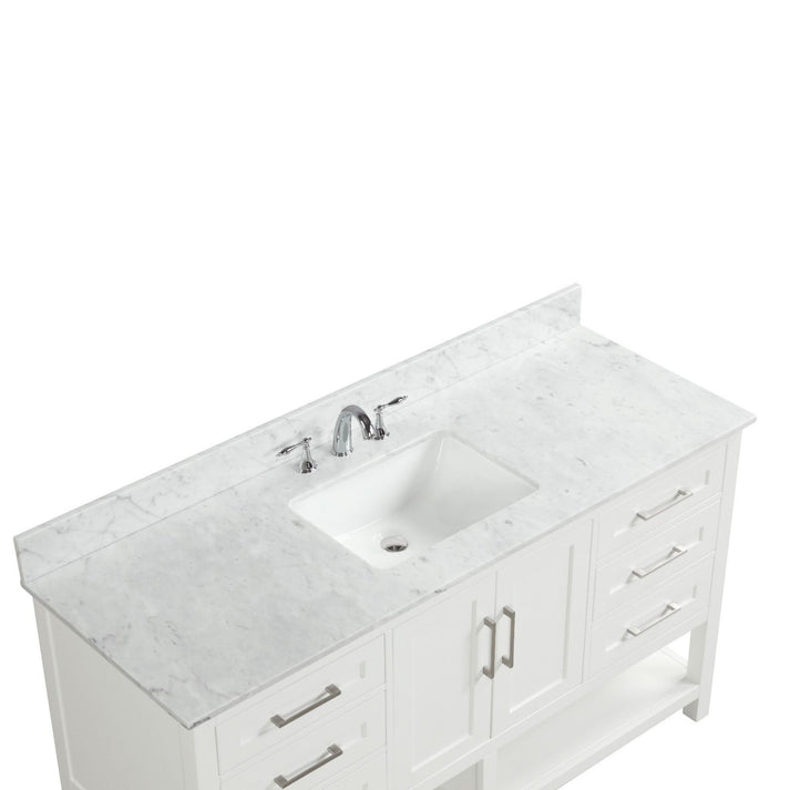 Santorini 60" Vanity Single Sink Dove White (RA-VS6021S-DS)