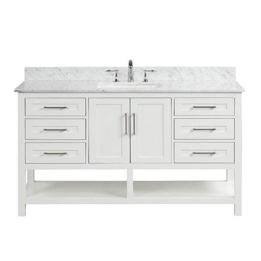 Santorini 60" Vanity Single Sink Dove White (RA-VS6021S-DS)