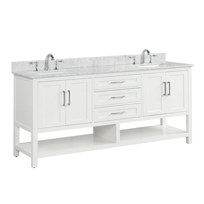 Santorini 72" Vanity Double Sinks Dove White (RA-VS7221D-DS)