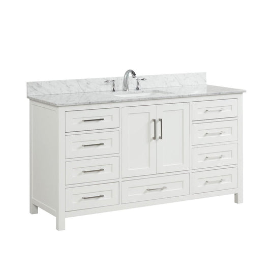 Valencia 60" Vanity Single Sink Dove White (RA-VV6021S-DS)