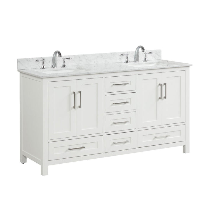 Valencia 60" Vanity Double Sinks Dove White (RA-VV6021D-DS)