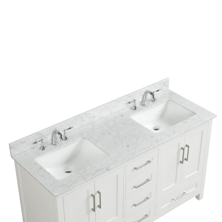 Valencia 60" Vanity Double Sinks Dove White (RA-VV6021D-DS)