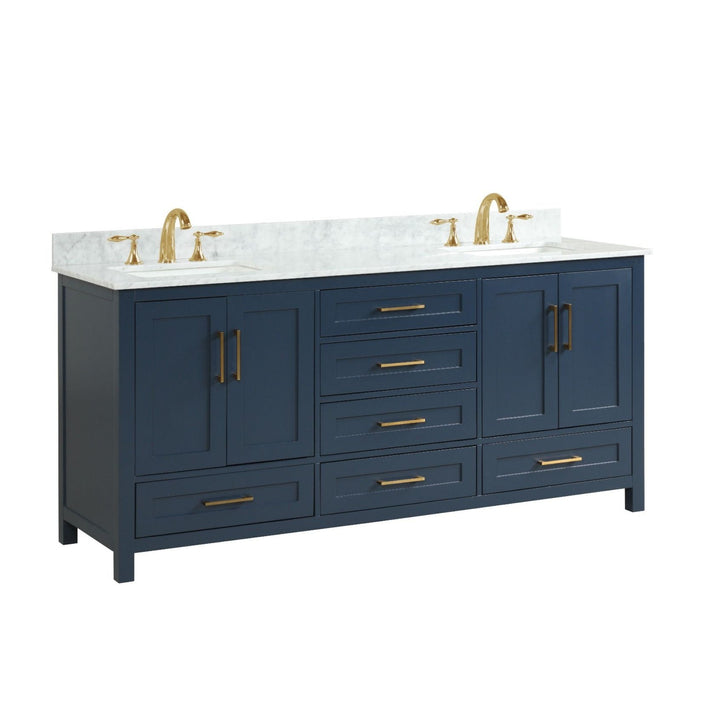 Valencia 72" Vanity Double Sinks Aria Blue (RA-VV7221D-AB)