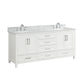 Valencia 72" Vanity Double Sinks Dove White (RA-VV7221D-DS)