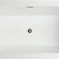 67 Inch Freestanding White Acrylic Bathtub with Overflow And Pop-Up Drain - Vanity Art VA6814-L-PC