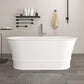 Freestanding Solid Surface Resin Matte Bathtub 59 Inch x 27.5 Inch - Vanity Art VA6919-MS