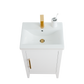 20 Inch Single Sink Bathroom Vanity in White with Ceramic Top - Vanity Art VA9020-W