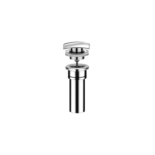 LaToscana SQCR945 Square Push Down Pop-Up Drain in Polished Chrome