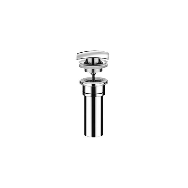 LaToscana SQCR945 Square Push Down Pop-Up Drain in Polished Chrome