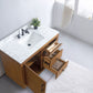 42 Inch Single Sink Bathroom Vanity in Tan with Marble Countertop - Vanity Art VA7042-T-ET