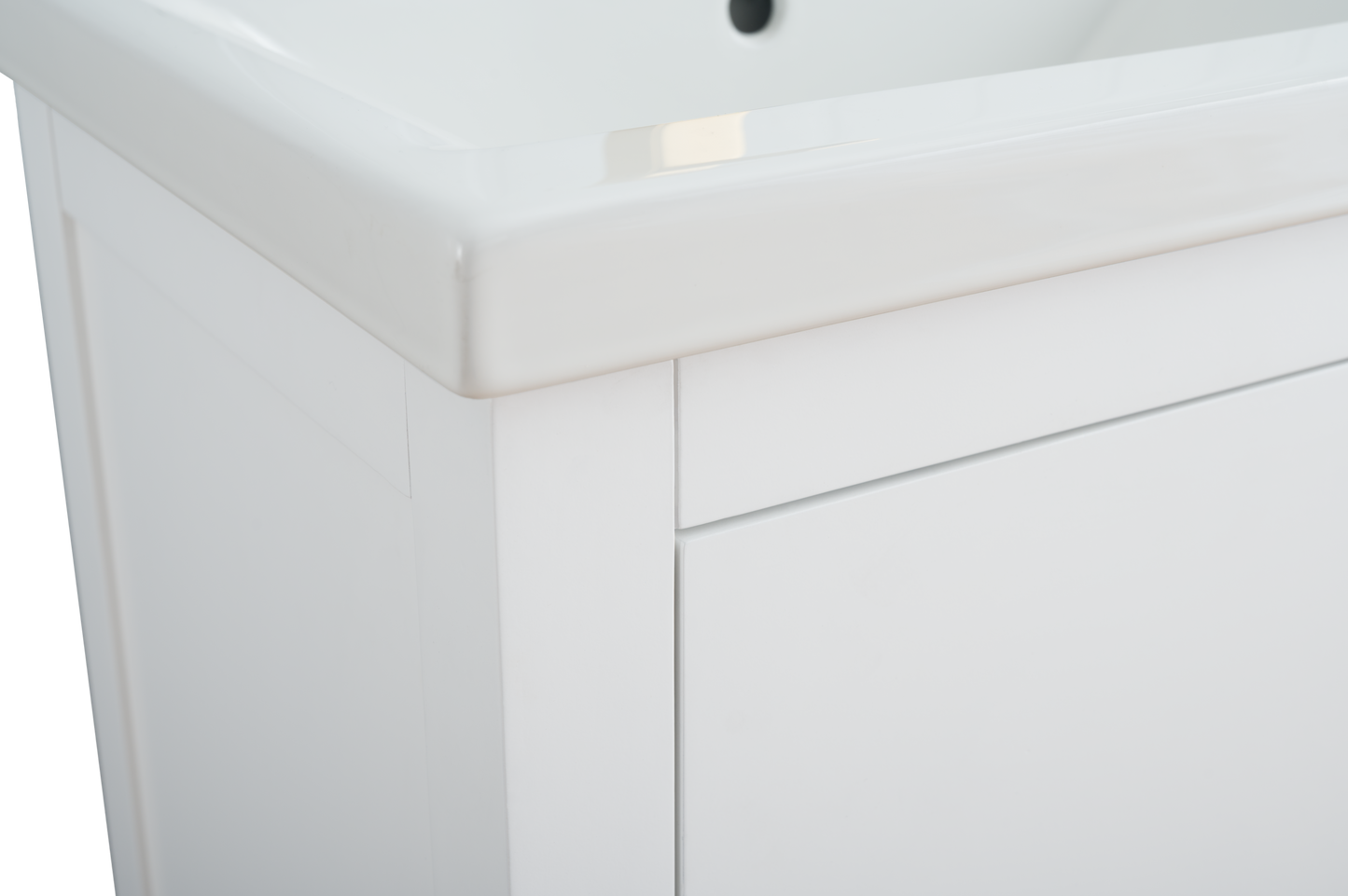 20 Inch Single Sink Bathroom Vanity in White with Ceramic Top - Vanity Art VA9020-W