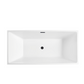 59 Inch Freestanding White Acrylic Bathtub with Overflow And Pop-Up Drain - Vanity Art VA6821-SMB