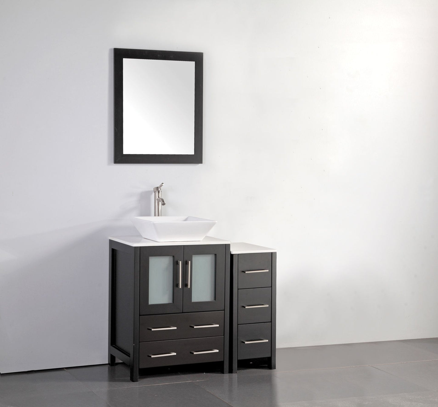 36 Inch Single Sink Bathroom Vanity in Espresso with Marble Countertop - Vanity Art VA3124-36E