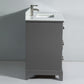 36 Inch Single Sink Bathroom Vanity in Gray with White Marble Countertop - Vanity Art VA1036G