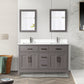 72 Inch Single Sink Bathroom Vanity in Gray with White Marble Countertop - Vanity Art VA1072DG