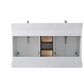 60 Inch Double Sink Bathroom Vanity in White with Marble Countertop & Backsplash - Vanity Art VA5060-DW